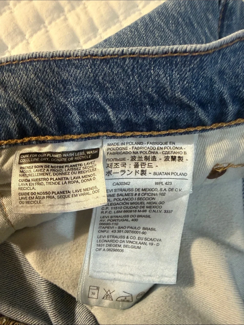 Levi's Men's Light Blue Straight-Leg Jeans 502.  33x32